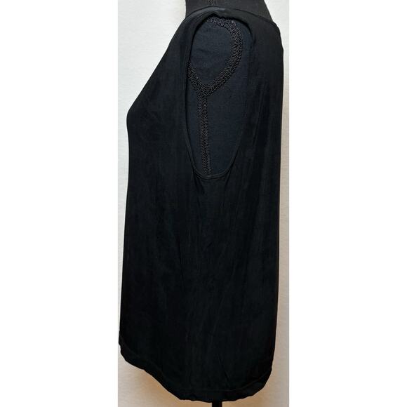 Chico’s Travelers Black Slinky Layering Tank Size 2 (Large) - Picture 2 of 4